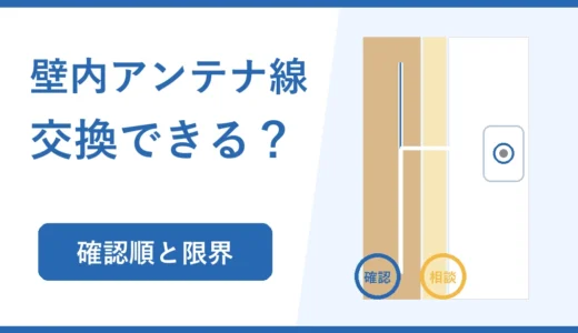 壁の中のアンテナ線は自分で交換できる？確認順と限界