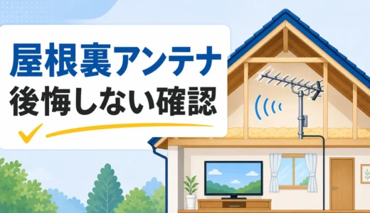 屋根裏アンテナは後悔する？設置条件とメリット・デメリット