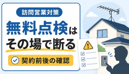 アンテナ無料点検の訪問営業は断る？危険サインと対処法