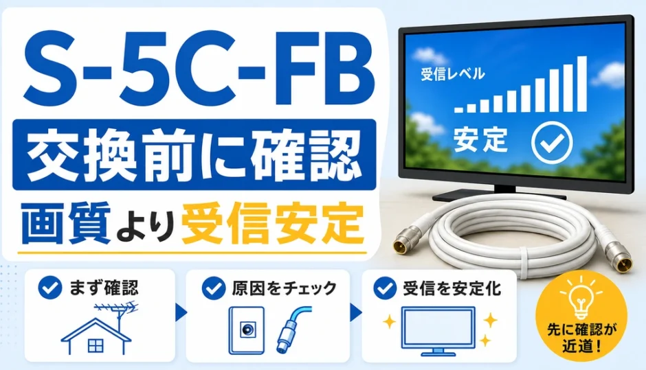 S-5C-FB同軸ケーブルを交換前に確認するポイント