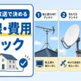 地デジとBS/CSアンテナを見たい放送から選ぶ確認ポイント