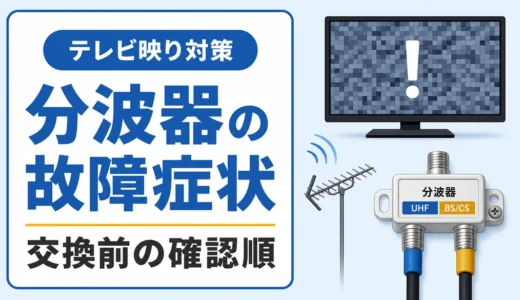 分波器の故障症状は？交換前の確認順と直るケース