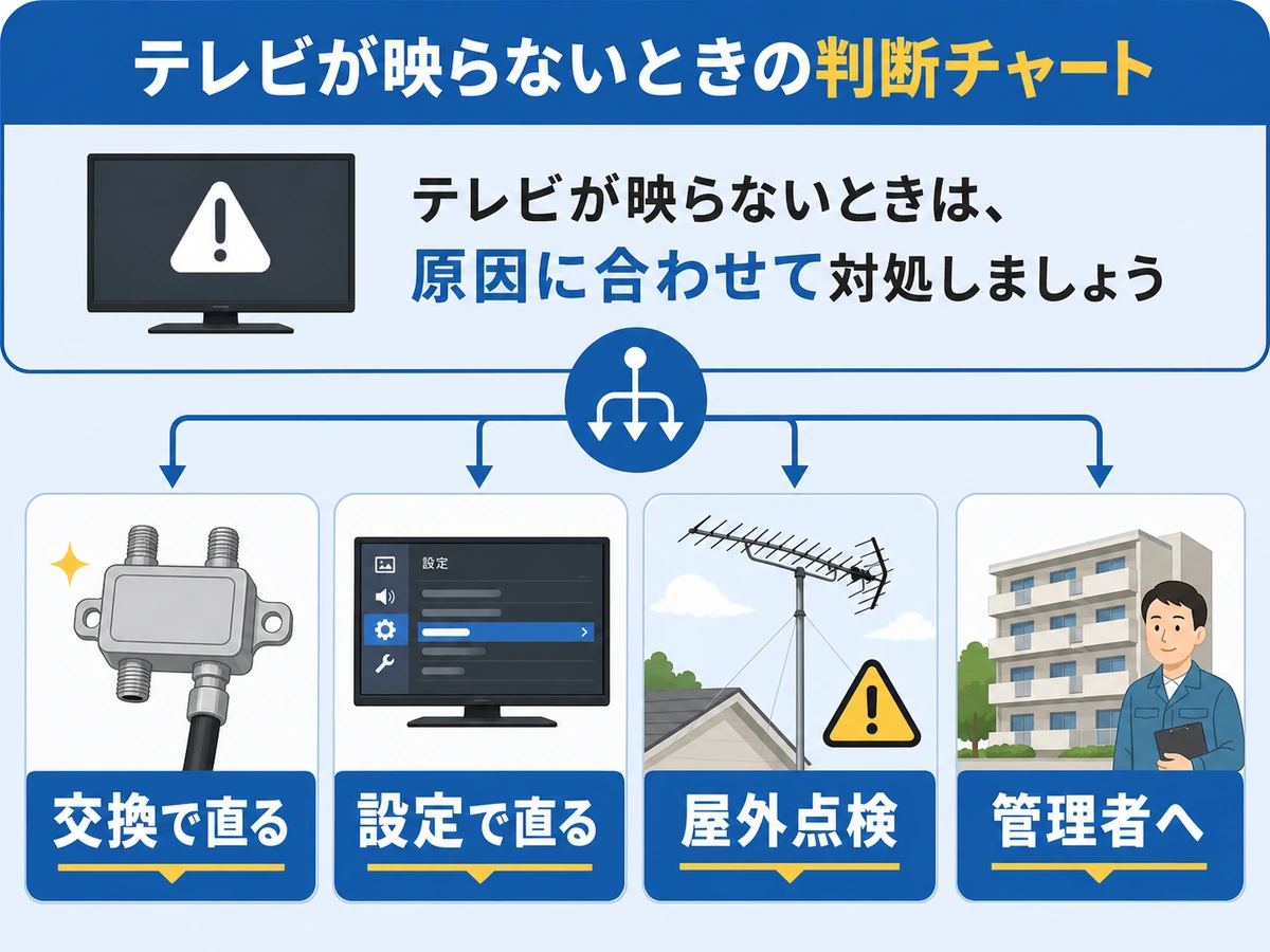 分波器交換で直るケースと別原因を分ける判断チャート