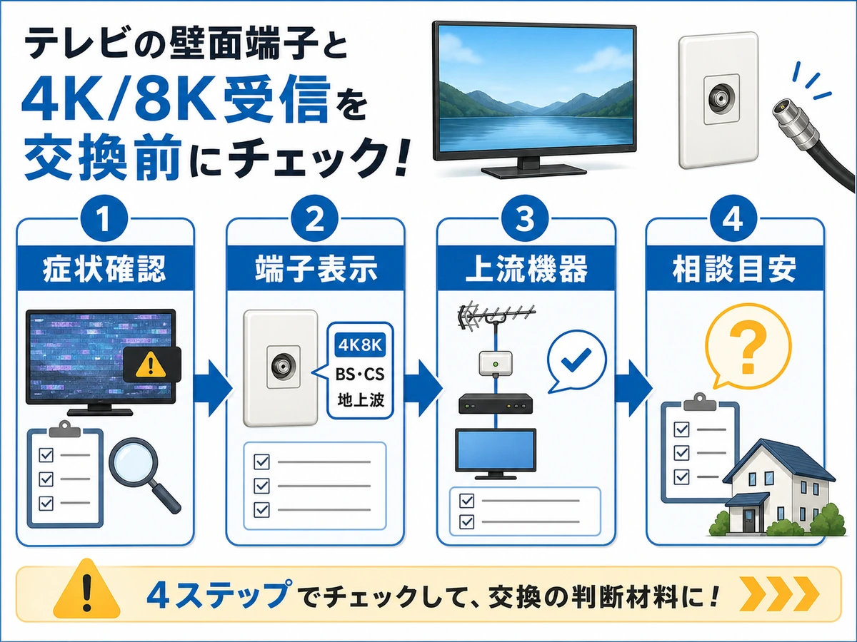 古いテレビ端子を交換する前に確認する4つの順番