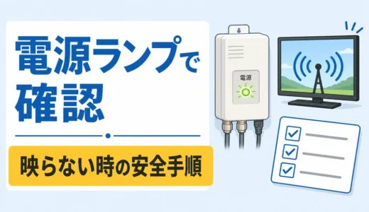 アンテナブースター電源部のランプ異常は？消灯・点滅の確認順