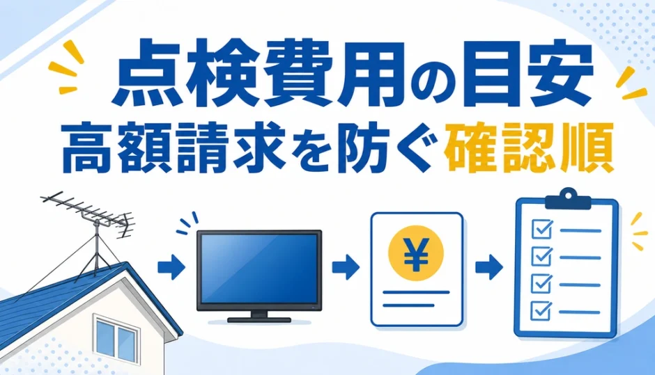アンテナ点検の費用相場と高額請求を避ける確認順