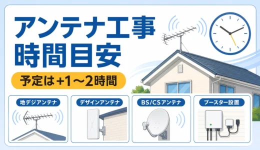 アンテナ工事は何時間？設置・交換・調整の目安と当日の余裕