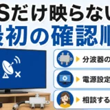 BSだけ映らないときの最初の確認順を示すサムネイル