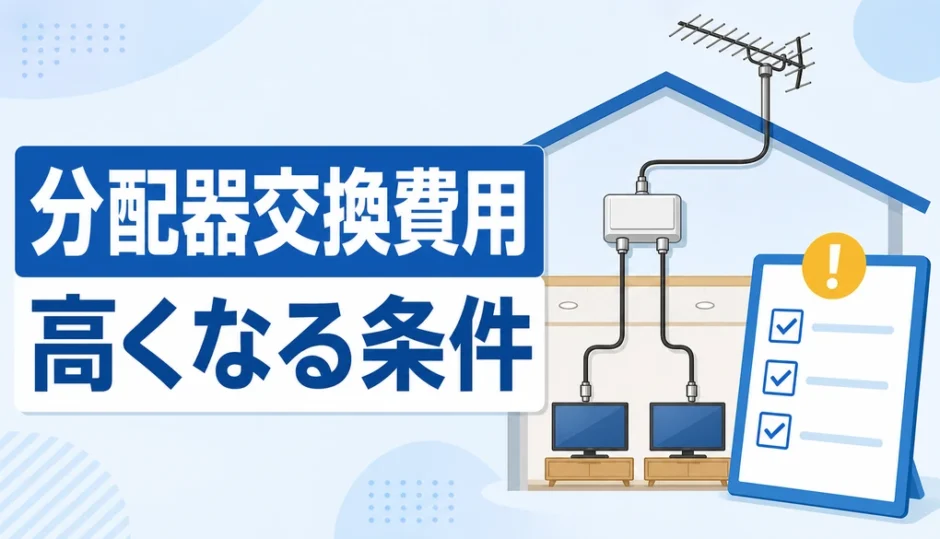 分配器交換費用が高くなる条件を示す図解