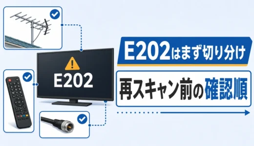 E202でテレビが映らない時の確認順｜再スキャンと相談先の判断