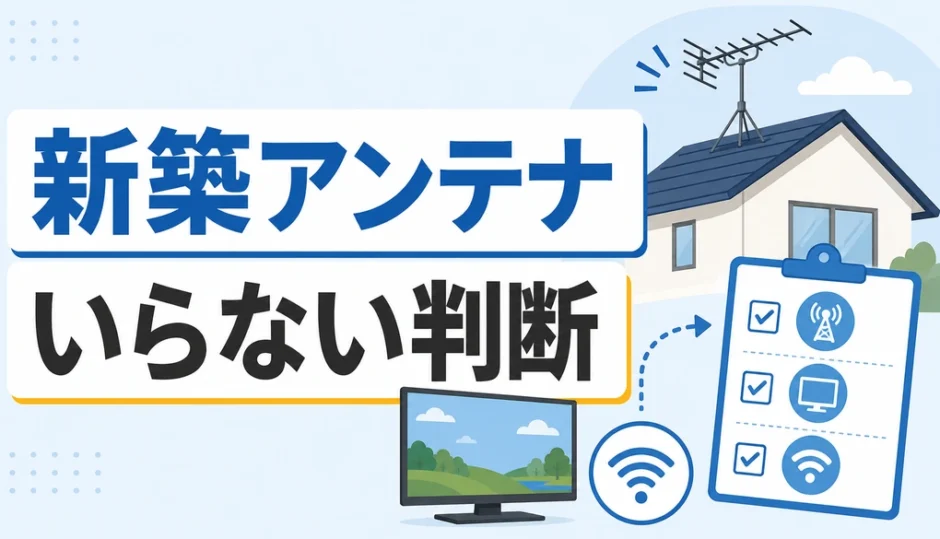 新築でテレビアンテナを付けるか判断するための説明画像