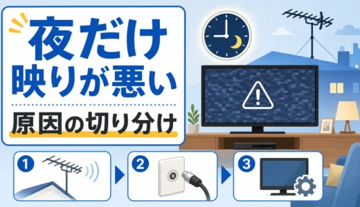 夜だけテレビの映りが悪い原因は？安全な確認順と相談目安