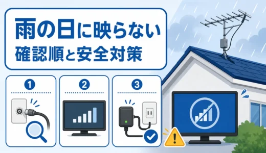 雨の日にテレビが映らない時の確認順｜水濡れ原因と安全対策