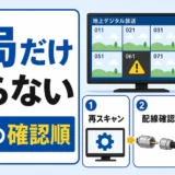 地デジで1局だけ映らない時の確認順を示す図解サムネイル