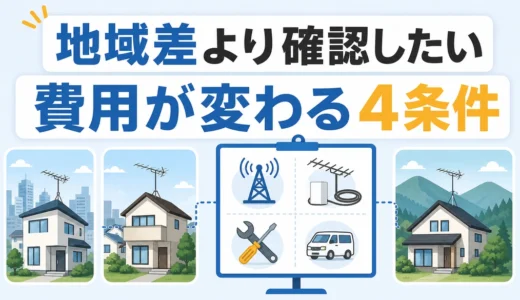 アンテナ工事費用の地域差はなぜ？高くなる4条件と見積もりの比べ方