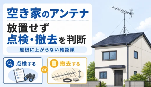 空き家・別荘のアンテナ放置は危険？点検・撤去の判断と最低限の管理