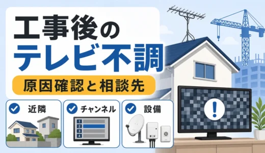 工事後にテレビの映りが悪い時の確認順｜原因切り分けと相談先