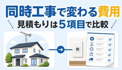 テレビ増設とアンテナ工事は同時がお得？費用内訳と見積もりの比べ方