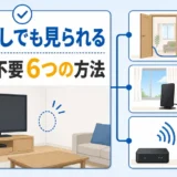 アンテナ端子のない部屋でテレビを見る穴あけ不要の方法を示すサムネイル