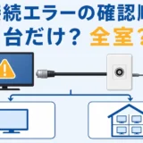 アンテナ接続エラーで1台だけか全室かを室内から確認するサムネイル