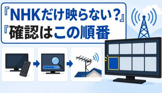 地デジは映るのにNHKだけ映らない？確認順と相談先
