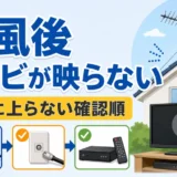 台風後にテレビが映らない時の屋根に上らない確認順