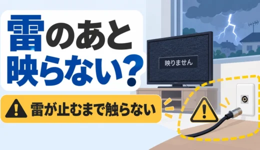 雷のあとテレビが映らない？触らない時間と相談先の見分け方