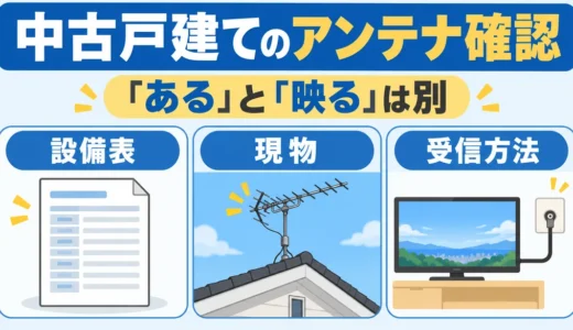 中古戸建て購入前にテレビアンテナを確認｜設備表と現物・受信方法の照合