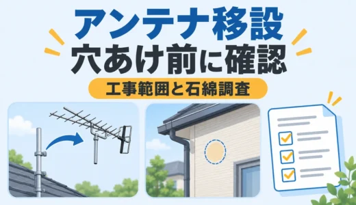 アンテナ交換・移設で穴あけが必要な場合｜石綿調査と工事範囲の確認