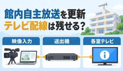 施設の館内自主放送を更新｜テレビ配線を残す条件と共聴業者への依頼