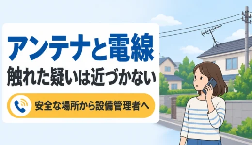 アンテナが落ちそう・電線に触れたように見える｜近づかず連絡先を選ぶ