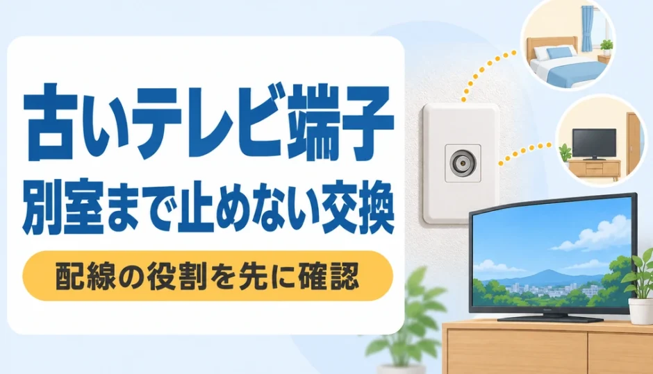 直列ユニットのある古いテレビ配線｜端子交換で別室まで止めない更新判断